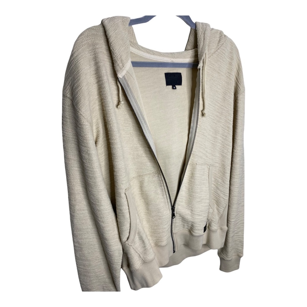MANMADE APPAREL MEN'S ZIP UP HOODIE TAN XL